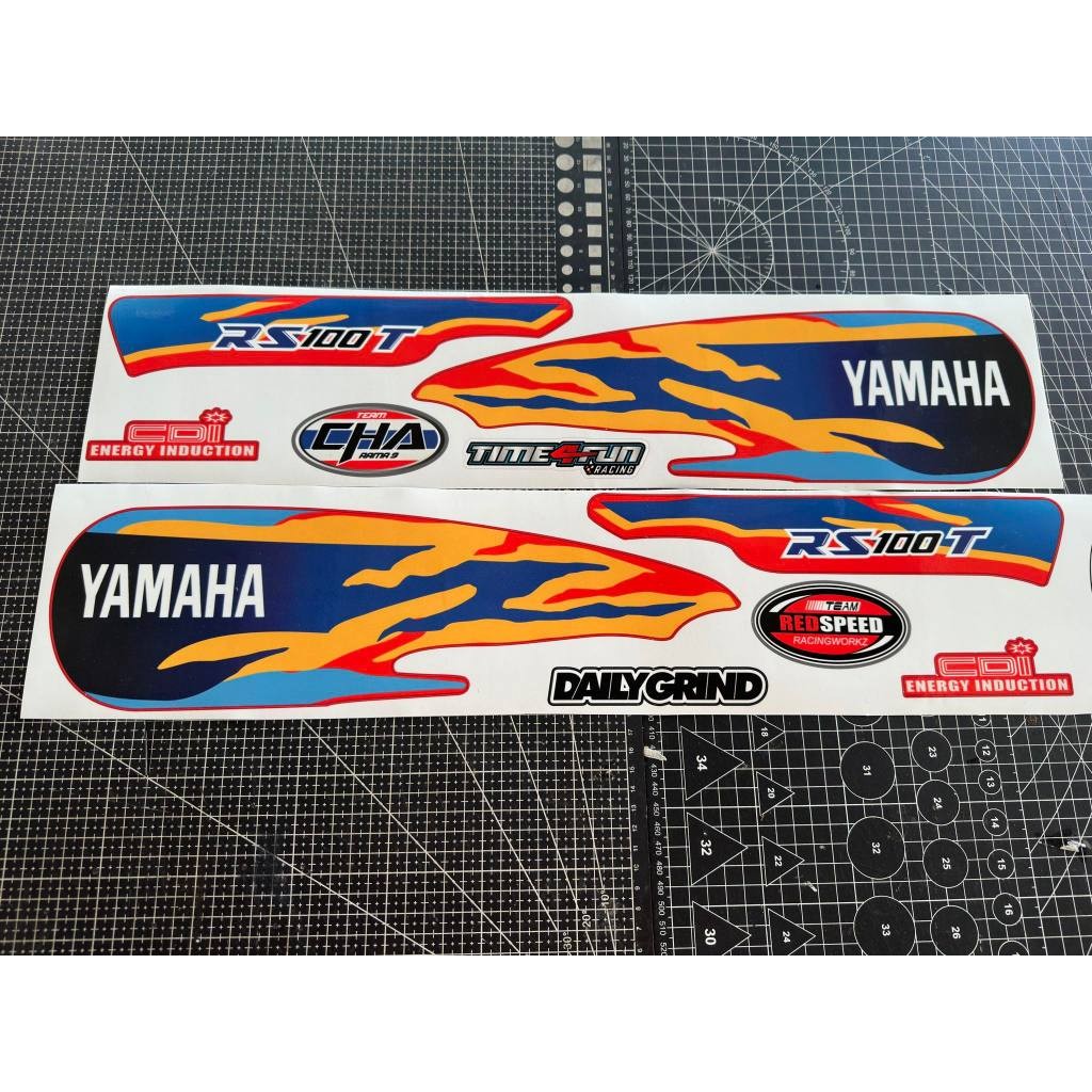 YAMAHA Decals ~ RS100T : Customized Motorcycle Decals, Laminated, NO ...