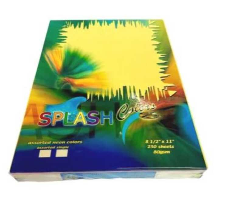 SPLASH COLORS Assorted Colored Paper (250 Pcs/Pack) 10 990 | Shopee ...