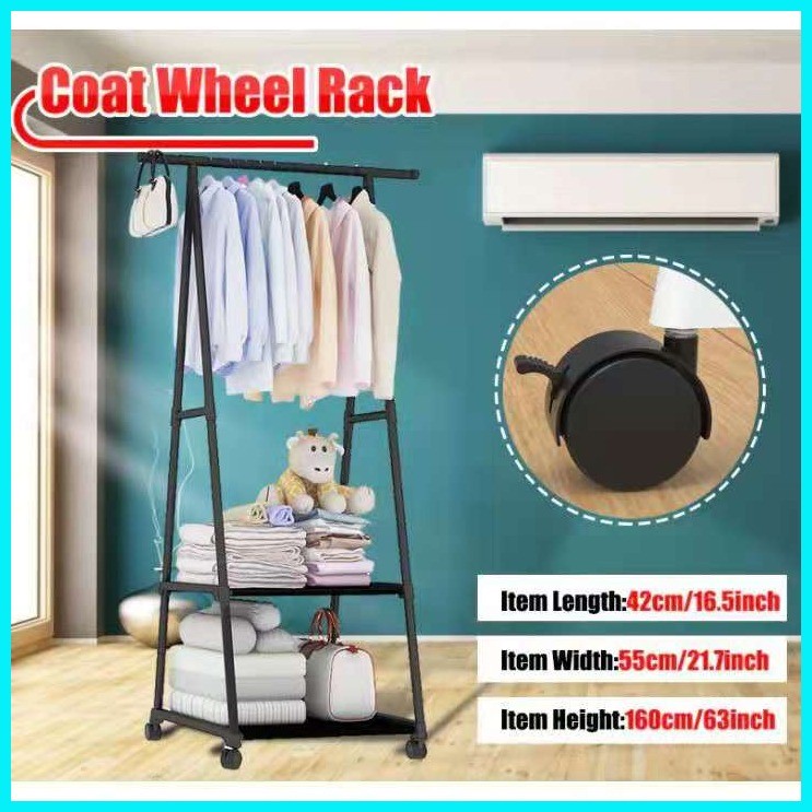 KM Triangle Coat Rack Clothes hanger Floor Bedroom Multifunction ...