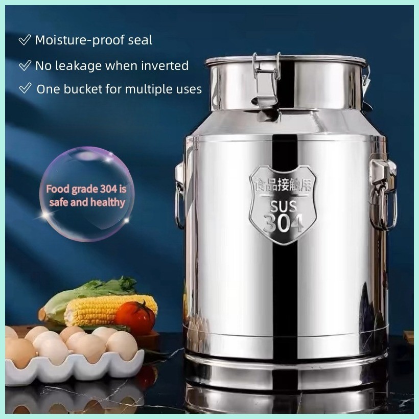 rice dispenser metal 25 kg stainless rice bucket banga lagayan ng bigas ...