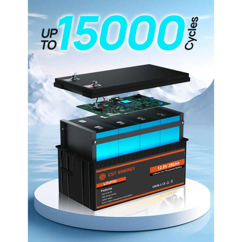 CST Bluetooth Solar Battery 12V 280Ah Original Lifepo4 Lithium Battery ...