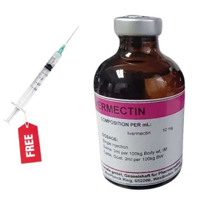 DEWORMER 50Ml OR 100Ml INJECTABLE IVERMECTIN WITH FREE 3Ml SYRINGE B30 ...