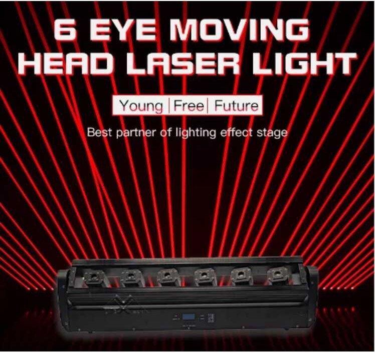 Manila Stocks 6 Eyes Wide Head Light/RGB 3in1 Laser Moving Head/Blue ...