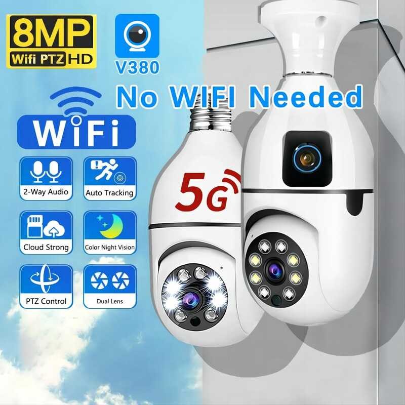 COD- BUY TAKE 1 V380 Pro Bulb Camera 5G Wifi Connect Cellphone 8MP Dual ...
