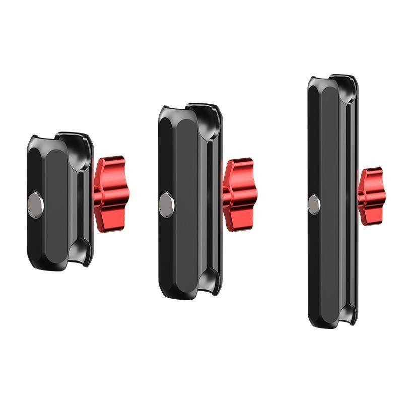 Motorcycle Handlebar Clamp 1inch Ball Mount with M8 Screws and Long Double Socket Arm for GoPro Hero Camera (sku 30635)