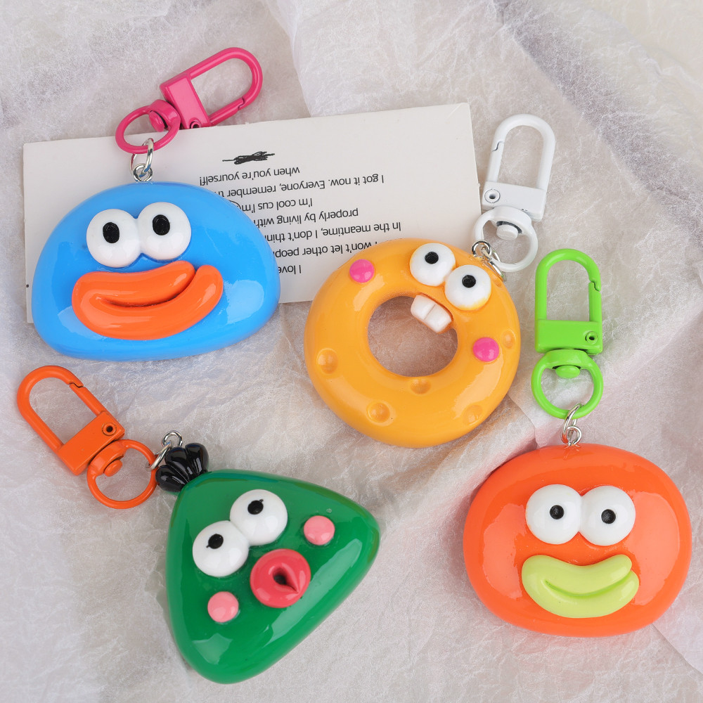 Funny Sausage Big Mouth Monster Keychain - Cute Cartoon Cheese Key ...