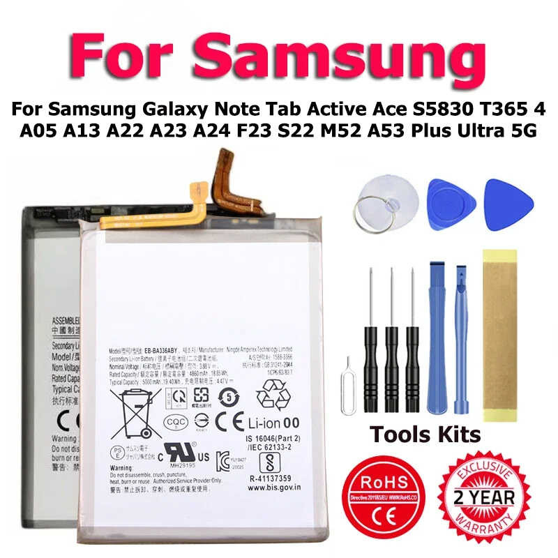 2024 New Battery For Samsung Galaxy Note Tab Active Ace S5830 T365 4