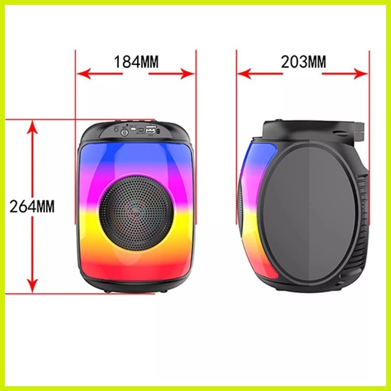 § ๑ Zqs1438 4Inch Bluetooth Karaoke Wireless Speaker Support Sd Card