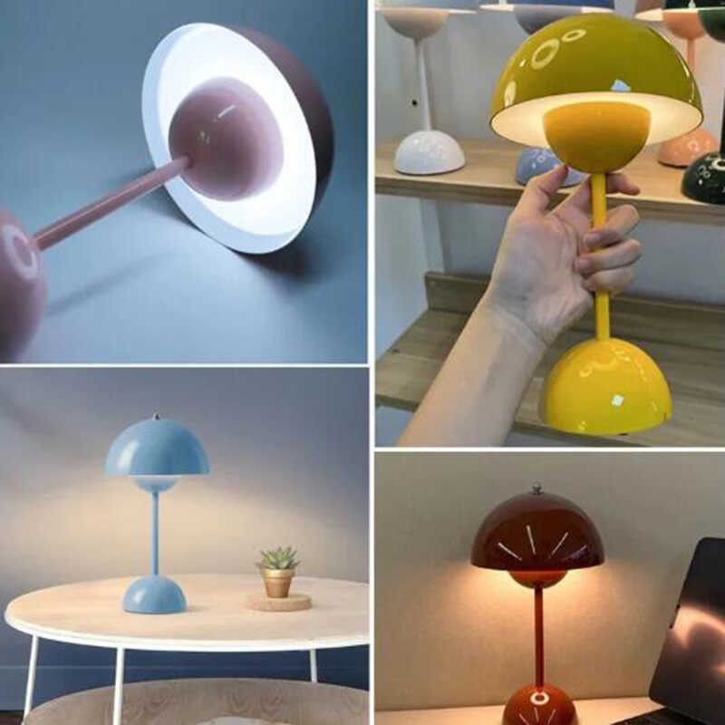 Top C Touch Switch LED Table Rechargeable Nordic Wer Bud Mushroom ...