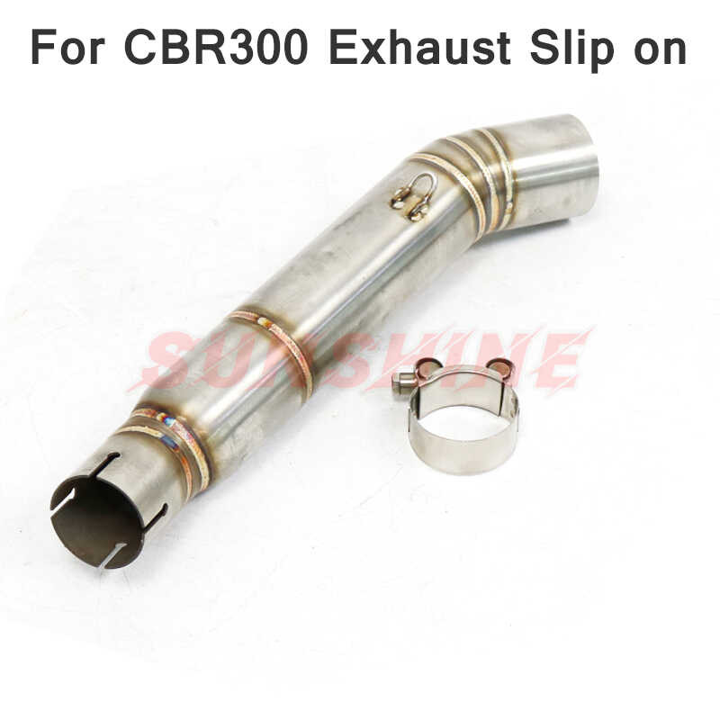 HONDA CBR300 For CB300R Exhaust Slip on Motorcycle Mid Pipe Modified