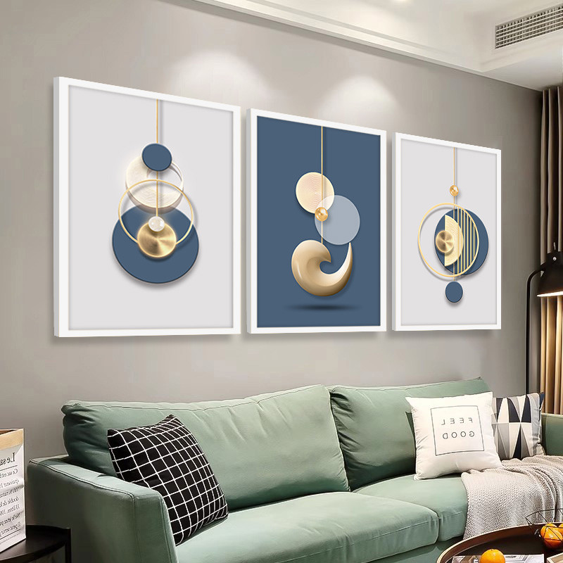 A4/A3 Frame 3PCS Nordic Modern Wall Decoration Art Abstract Geometric