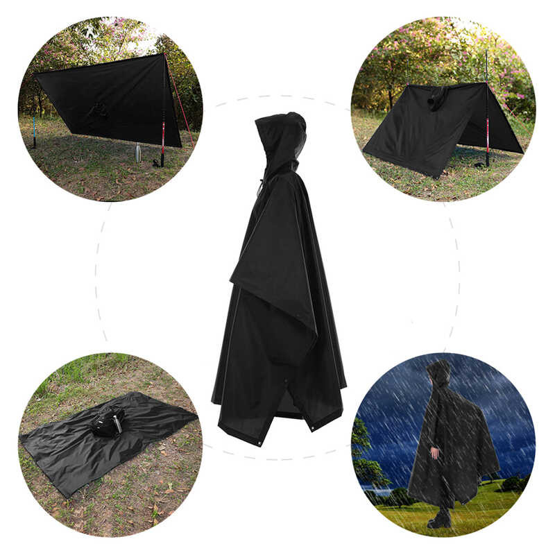 Coat Shelter Waterproof Rain Mat Outdoor Blanket Picnic 3In1 Sun