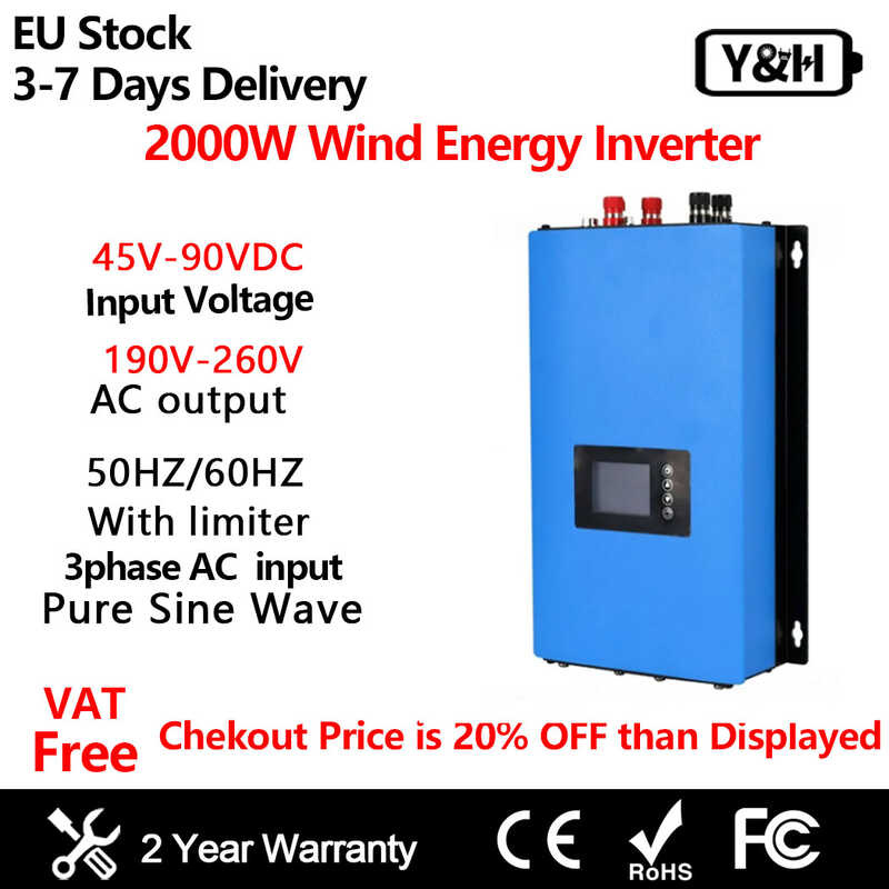 MPPT 々 Y&H 2000W Grid Tie Micro Inverter With Dump Load Internal