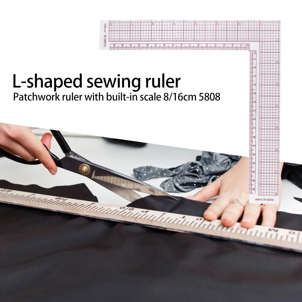 Patchwork Scale Ruler Multi-function Acrylic L Shape Right Angle ...