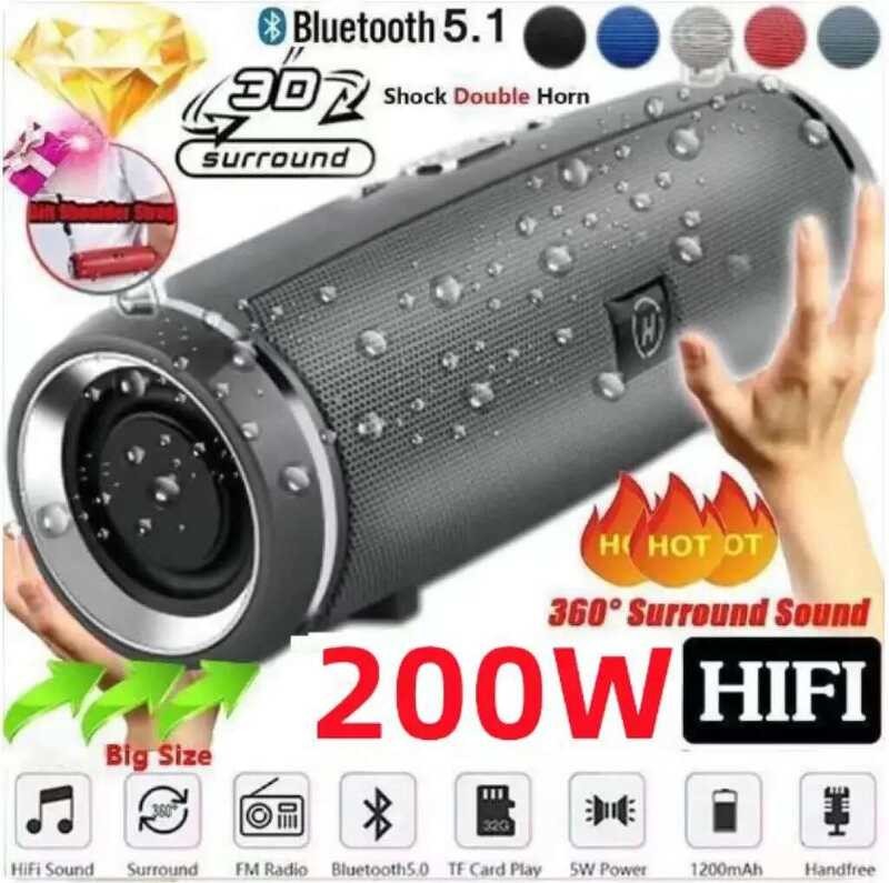 Peak 200W Power Portable Bluetooth Speaker Ipx7 Waterproof Outdoor HIFI ...