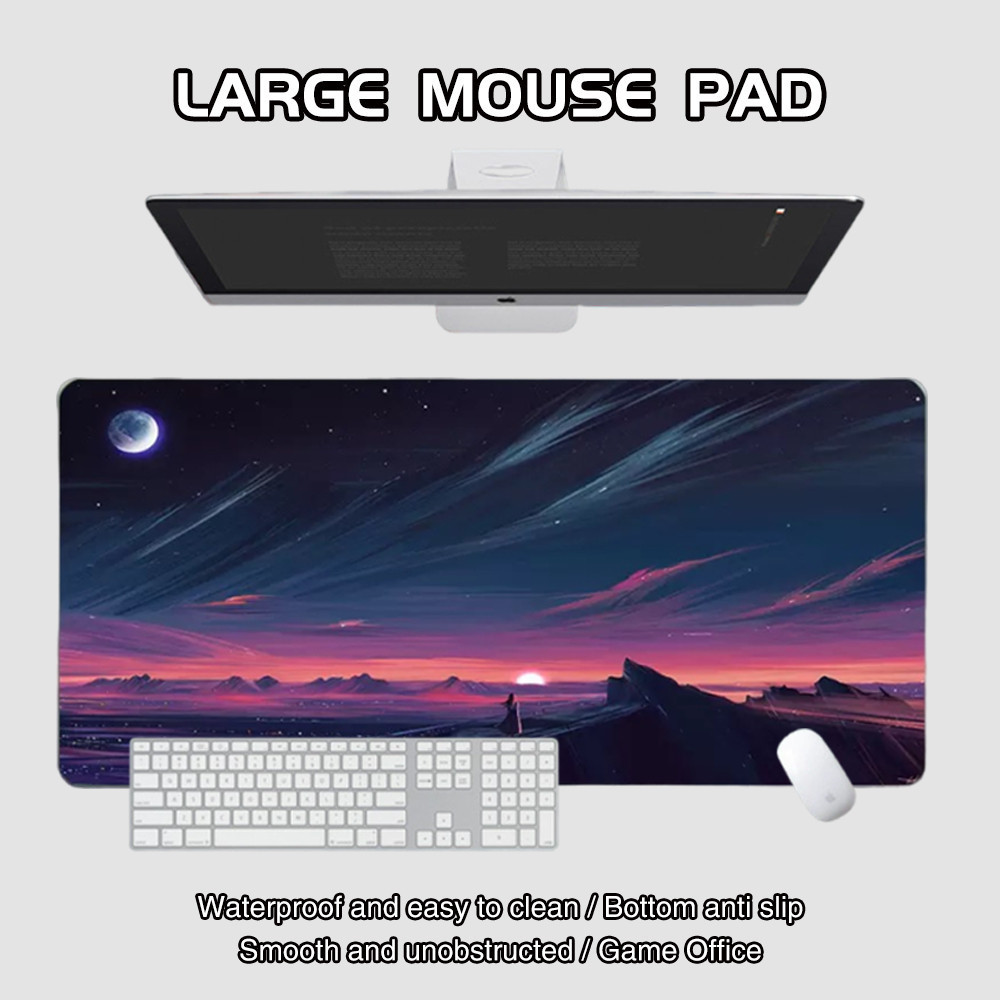 Mountain Mouse Pad Sky Landscape MousepadsSlip Rubber Base Desk Mat For ...