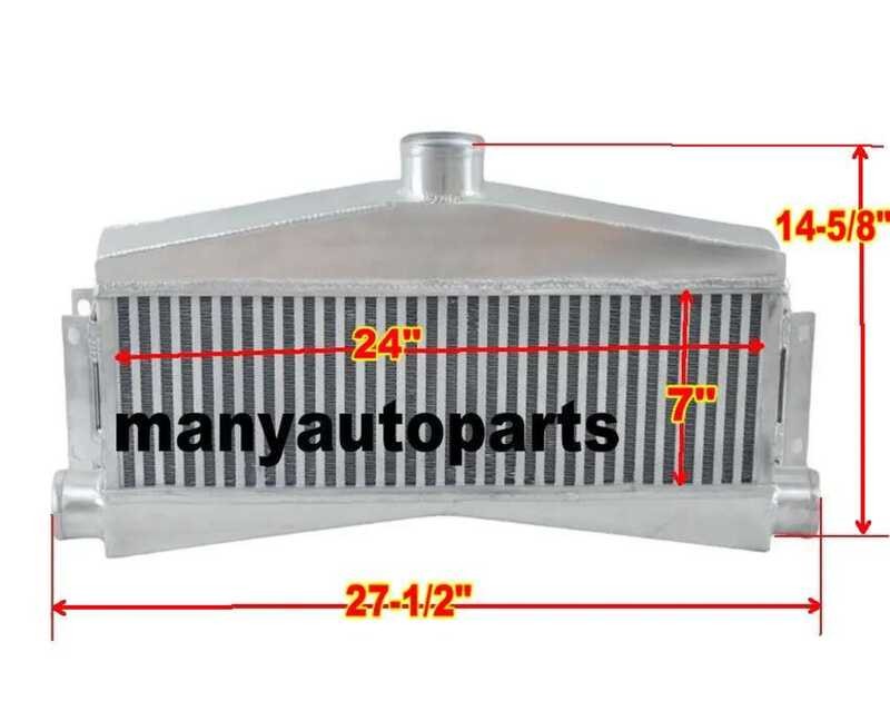 A A Universal Twin Turbo Aluminum Intercooler 24
