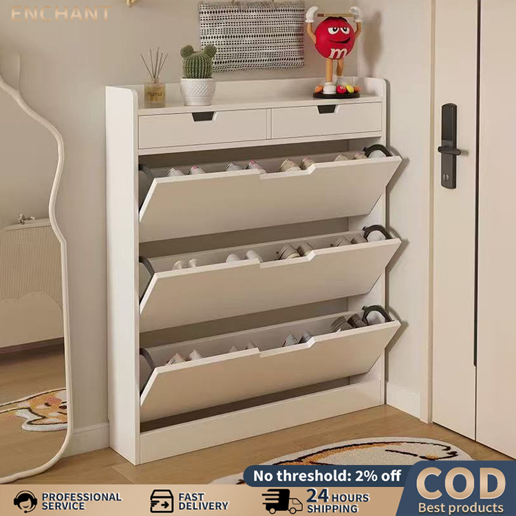 ️CODModern Shoe Cabinet Flip Shoe Rack Door Side Shoe Organizer With ...