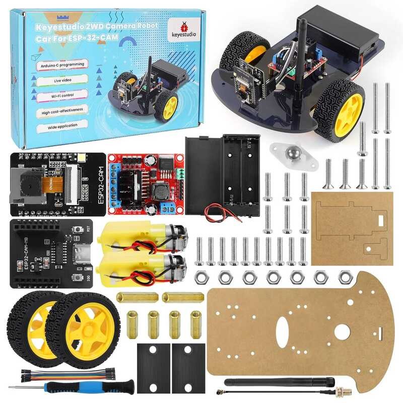 Esp32-Cam Keyestudio 4Wd&2Wd Wifi&Camera Smart Car For Arduino Esp32 ...
