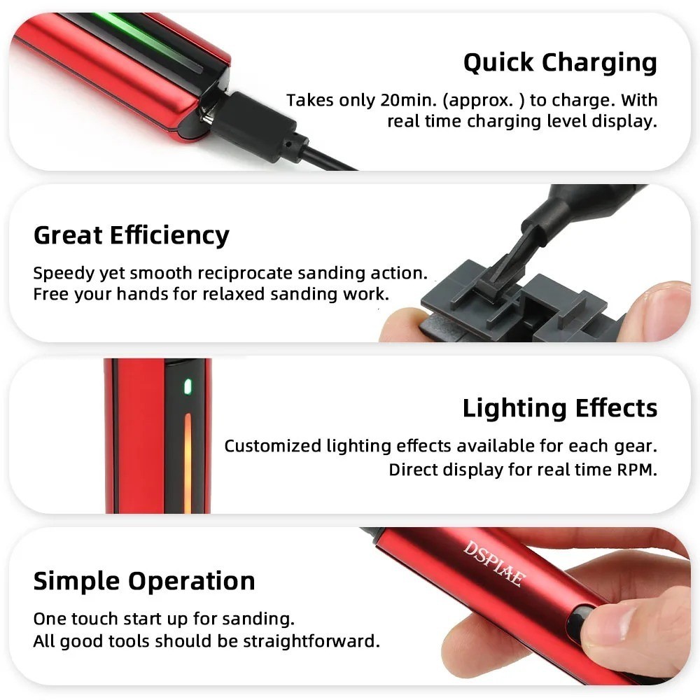 DSPIAE ES-A Reciprocating Sander for Model DIY Electric USB Charge ...