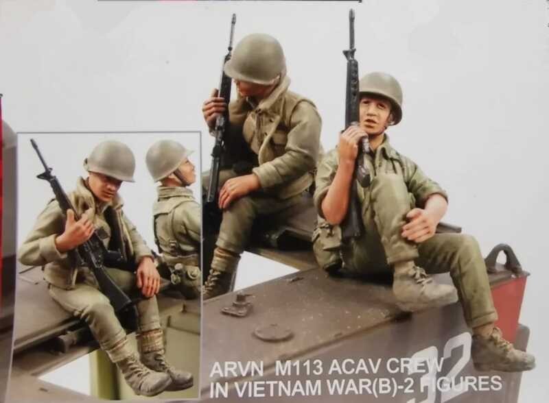 Resin 1/35 Scale Figure Assembly Model Kit Vieam War Armored Force 2