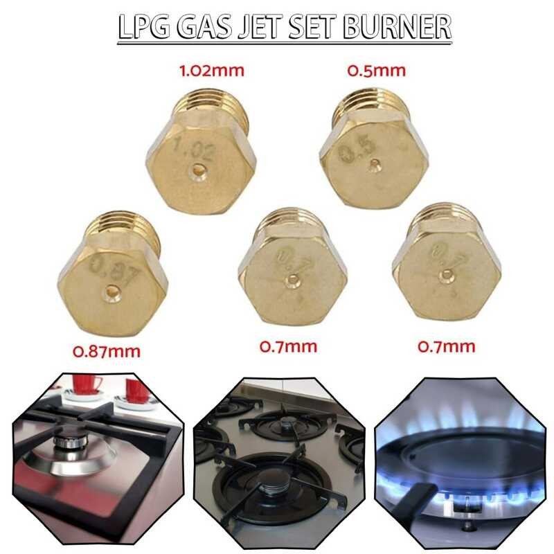 Jet Set 5pcs Burner Gas Hob LPG Conversion Kit Nozzles Propane Injector ...