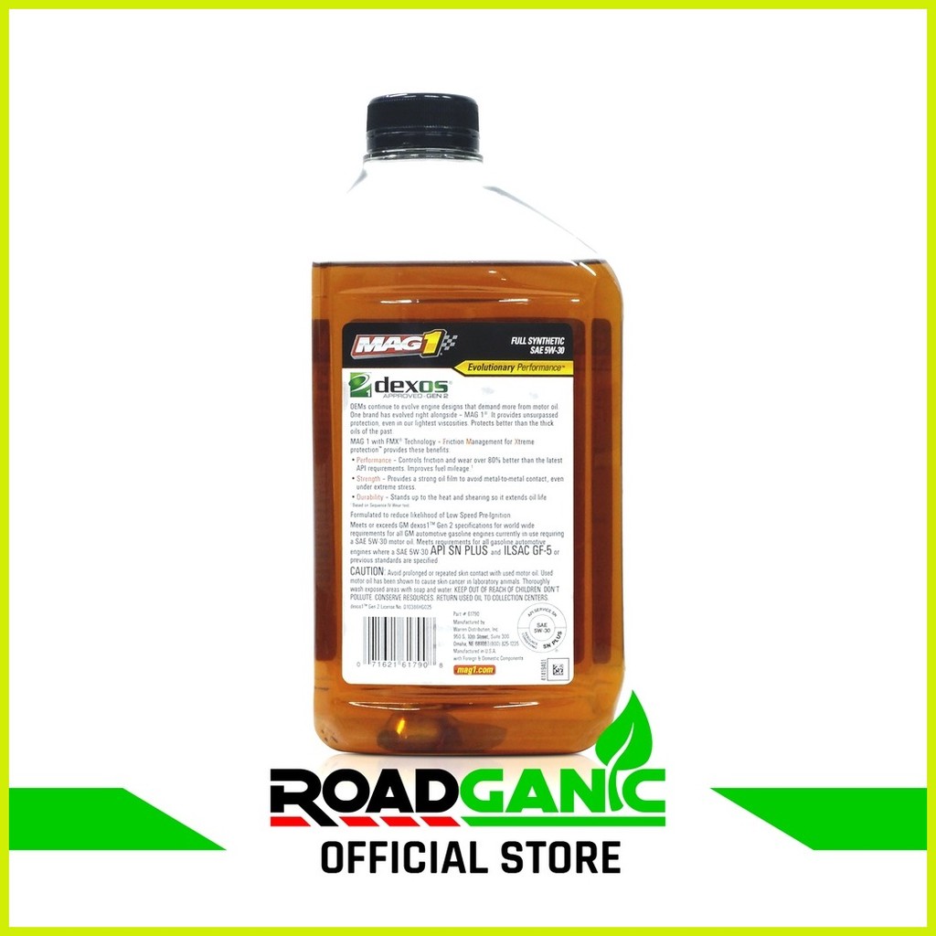 ☂ ☸ MAG 1 5W30 Certified Full Synthetic Oil for Gasoline Engines GM