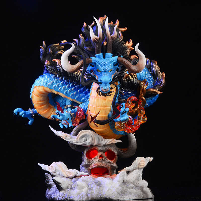 22cm One Piece Anime Figure GK Kaido Dragon Form Four Emperors With La - MY