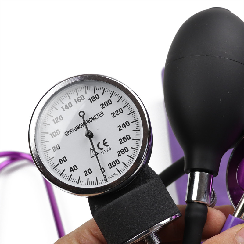 Purple Medical Blood Pressure Monitor BP Cuff Manometer Arm Aneroid ...