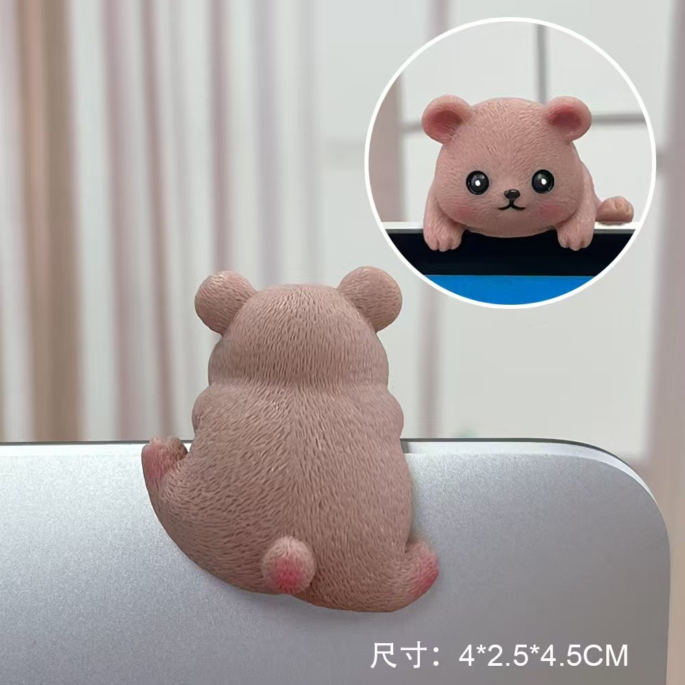 Small Animal Ornaments Computer Tv Monitor Crouching Small Animal ...