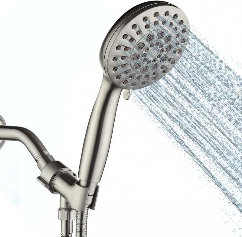 5 spray CATTSHO mode handheld shower head, 2.5 GPM highpressure shower