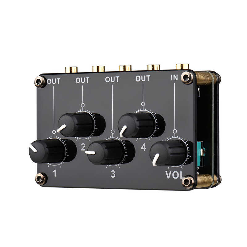 / 4-in-1-out 1-in-4-out Passive Mixer Module Mini Stereo 4-Channel ...