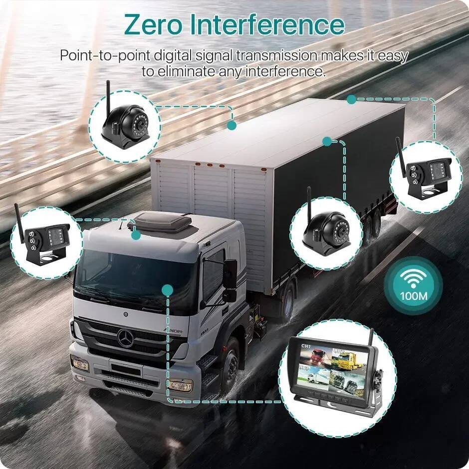 7 Wireless Inch Channel Smart Blind Spot Radar Alarm Truck Bus Car DVR ...