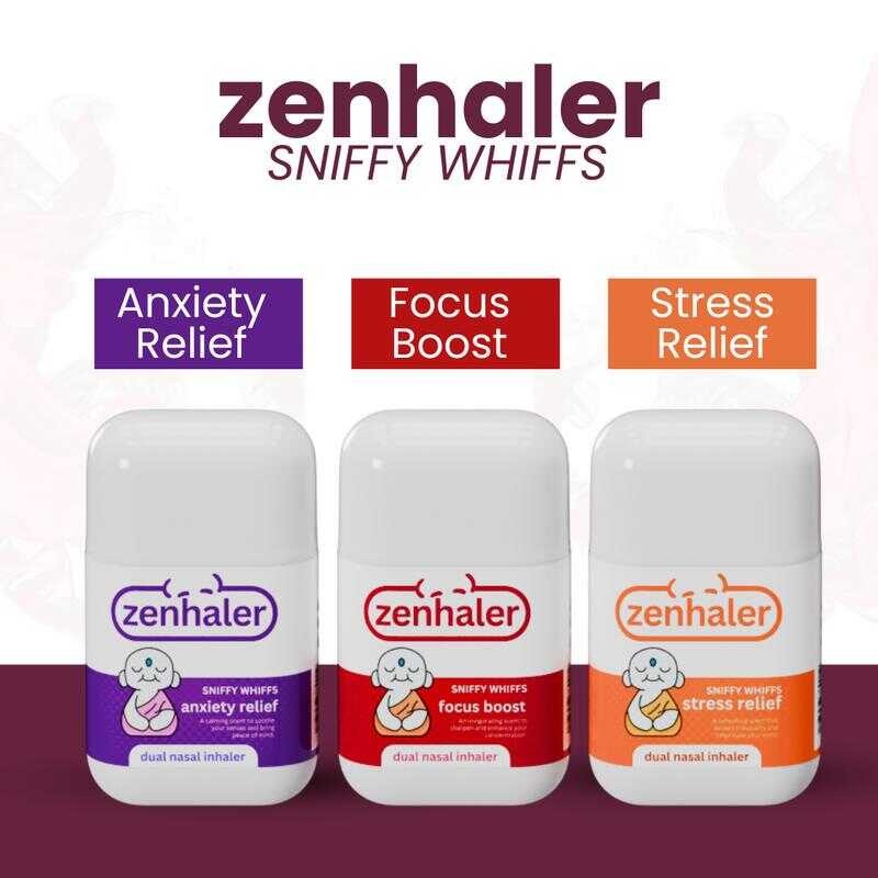 Zenhaler 3 Variants Dual Nasal Inhaler | Focus Boost | Anxiety Relief ...