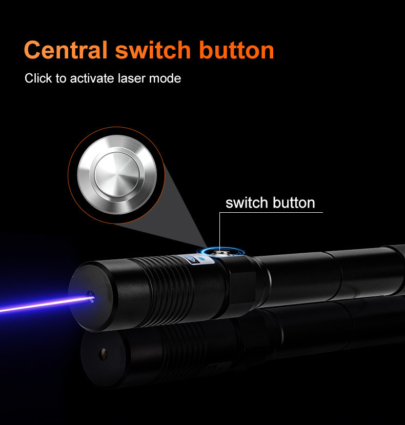 High Power Blue Light/Green light laser pointer rechargeable strong ...