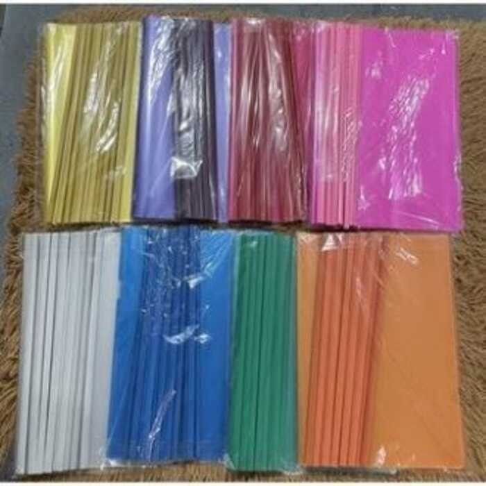 PLASTIC SLIDING FOLDER Colred, Short & Long, Sold Per Dozen (12 Pcs ...
