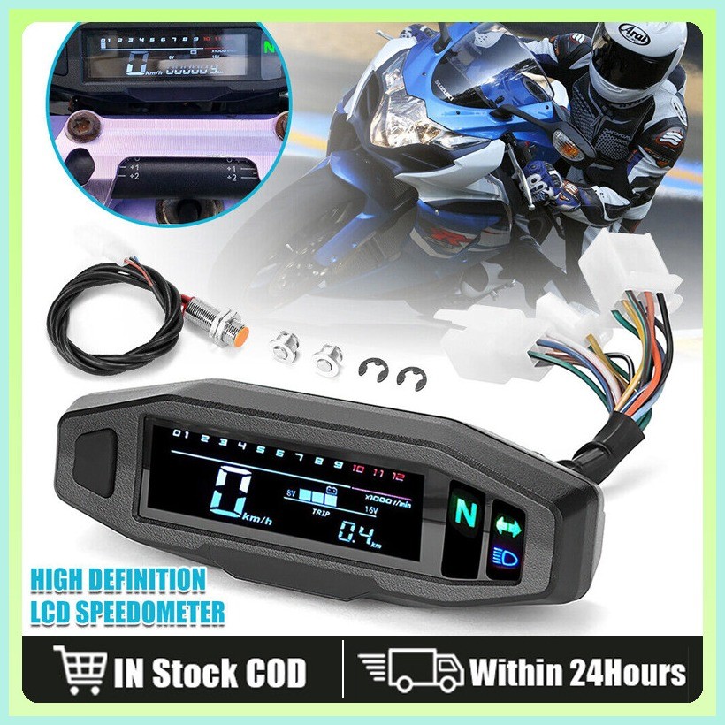 2024 Newest Motorcycle Speedometer Oil Gauge Tachometer Universal ...