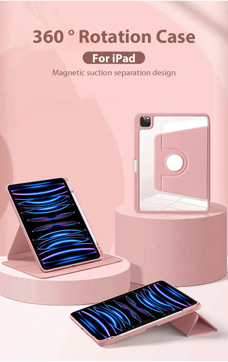 360 Rotating Case For Huawei MatePad SE 11 2024 AGS6-W0 Smart Book Case ...