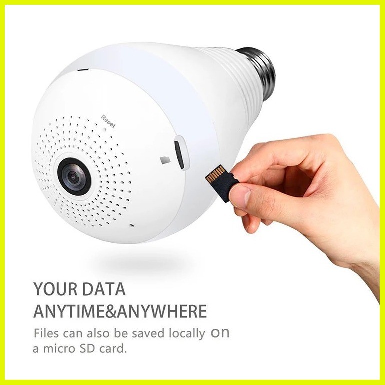 V380 HD Light Bulb WIFI 360° Panoramic Fisheye Bulb IP Camera Indoor