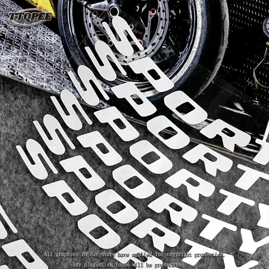 For YAMAHA Mio Sporty 14'' inches SPORTY Logo Emblem Reflective ...