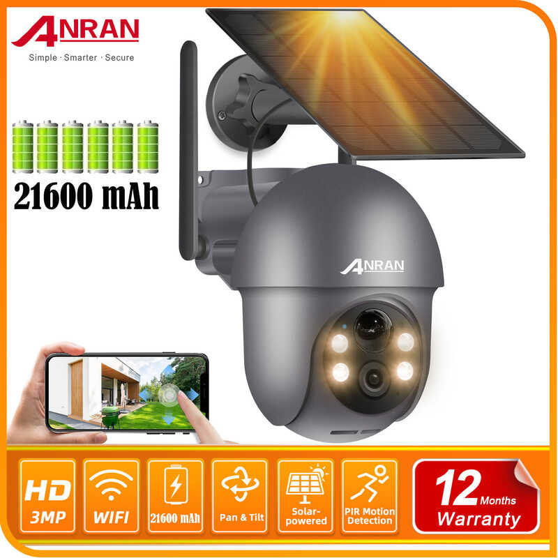 CCTV IP Security 3Mp Camera Wireless, Solar Cameras Wifi Outdoor With ...