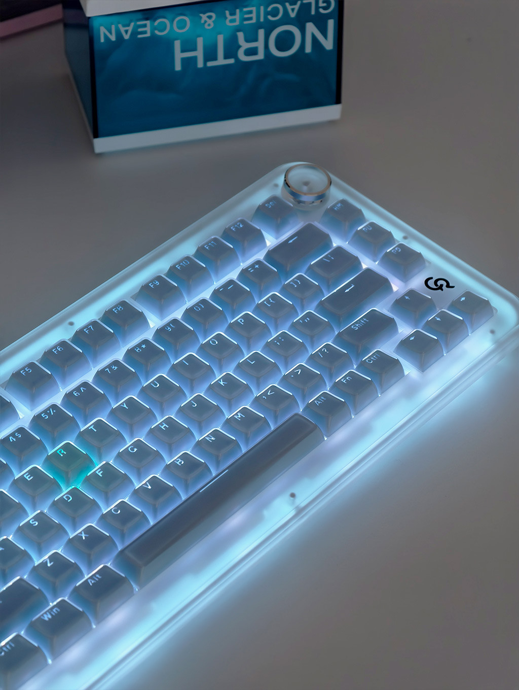 Blue Crystal Keycaps OEM Profile 136 Keys PC PBT Letter Light ...