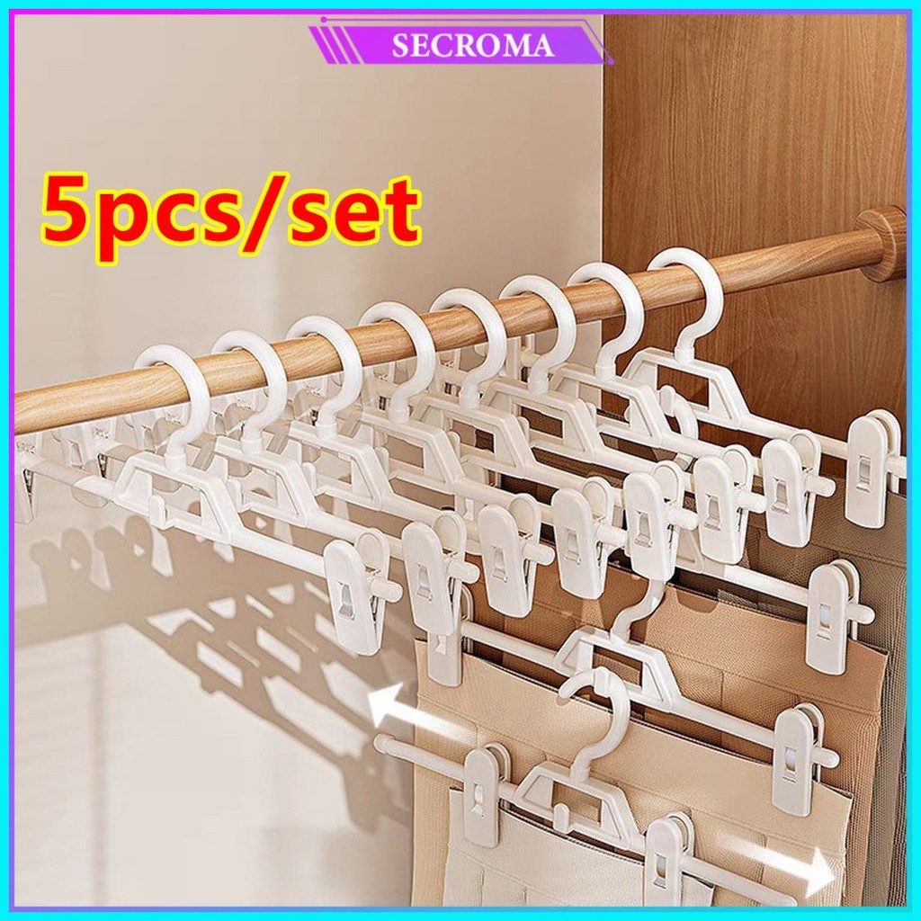 Multifunctional Trouser Rack Retractable Trouser Clip Hanger | Shopee ...