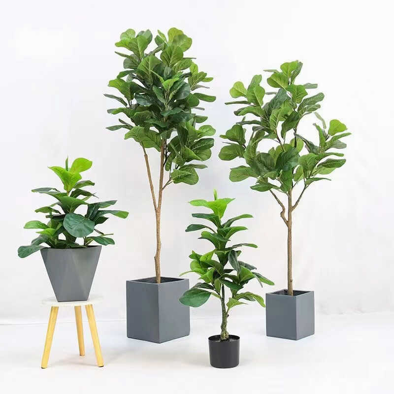 Leaf Artificial Fiddle Fig Tree/Fake Ficus Lyrata Plant Faux Plants