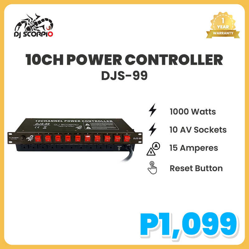 DJ SCORPIO (DJS-99) 10-Channel Switch / Power Controller - (1-Year ...