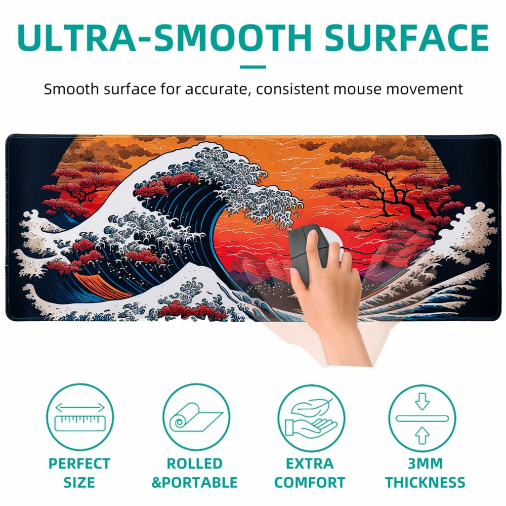 Centrix Large Mouse Pad Office Gaming Table Mat Non-Slip Base Washable ...