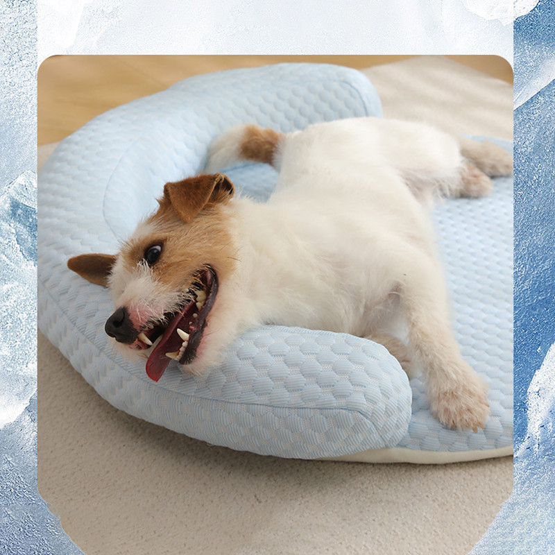 Round Ice Silk Mat Removeable Kennel Puppy Summer Coog Fabric Dog Cat