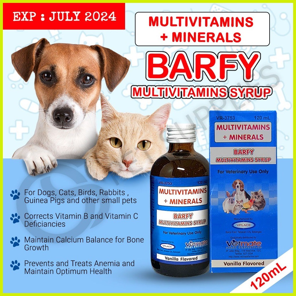 LA PETITE_JULY 2024 EXPIRATION Barfy Multivitamins Syrup Vanilla Flavored 120ml / for pet do