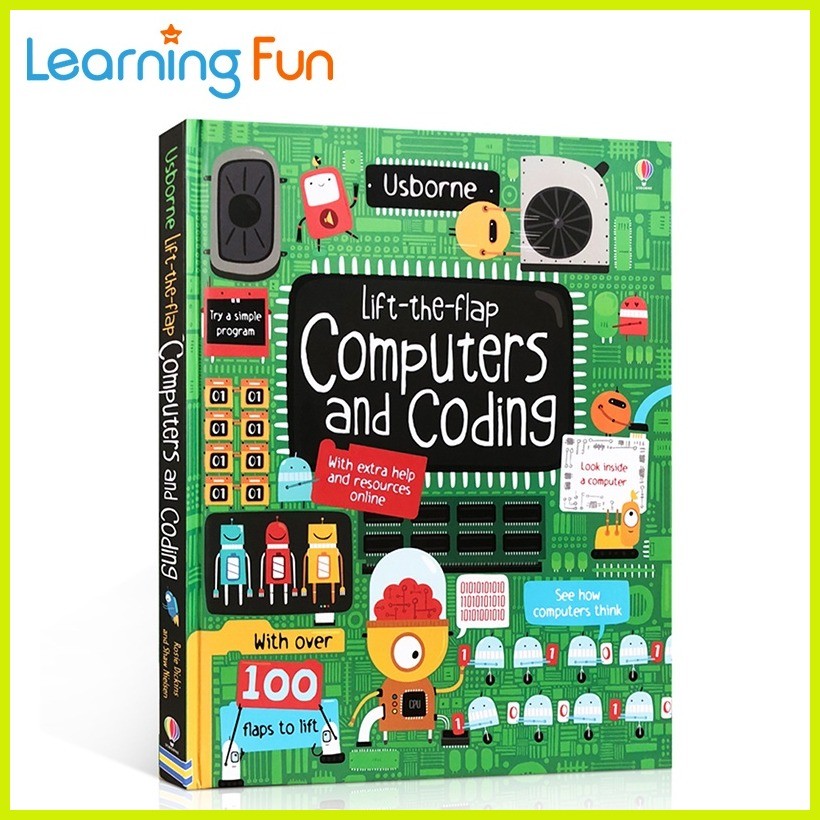 ♀ Usborne Lift The Flap Computers and Coding 3D Flap Board Book for ...