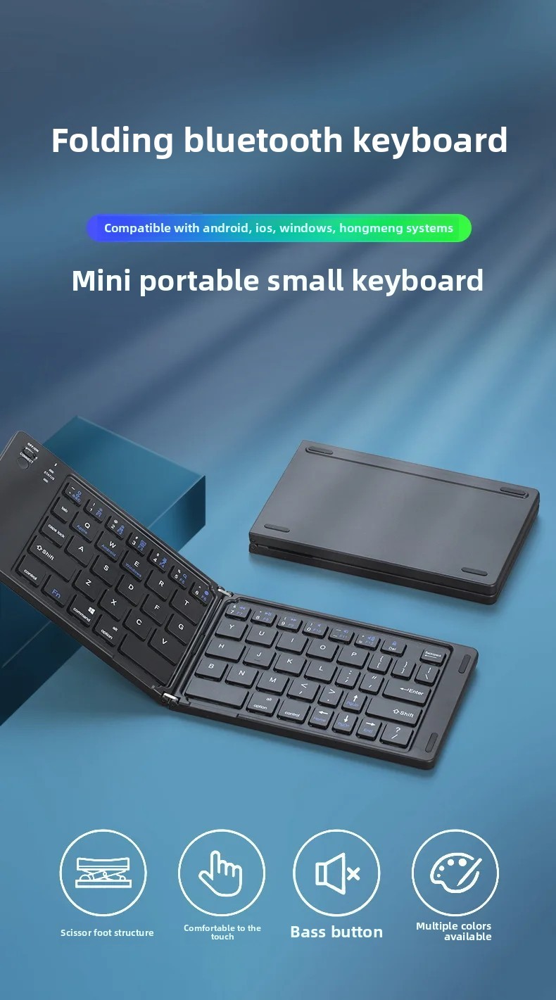 Foldable Mini Bluetooth Keyboard Universal Charging Multi-Function ...